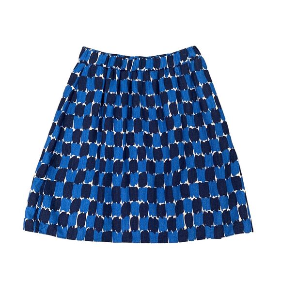 Boden Dresses & Skirts - Boden Skirt Women 4 R Blue Millie A-Line Abstract Print Stretch Waistband Lined